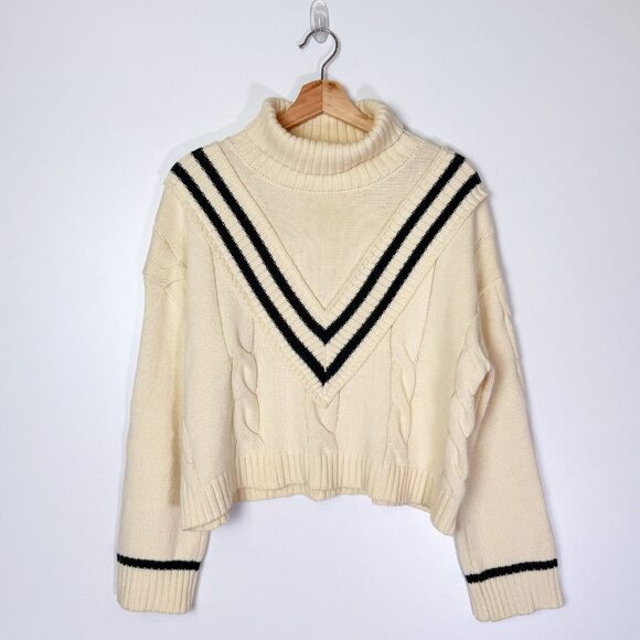 Moussy Women's Tilden High Neck Knit Sweater One Size Relaxed Fit - Picture 4 of 13